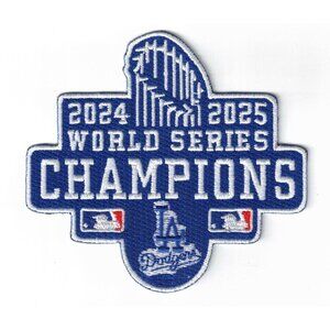 (5) LA Dodgers 2024-2025 World Series Champions 4in Embroidered PatchES